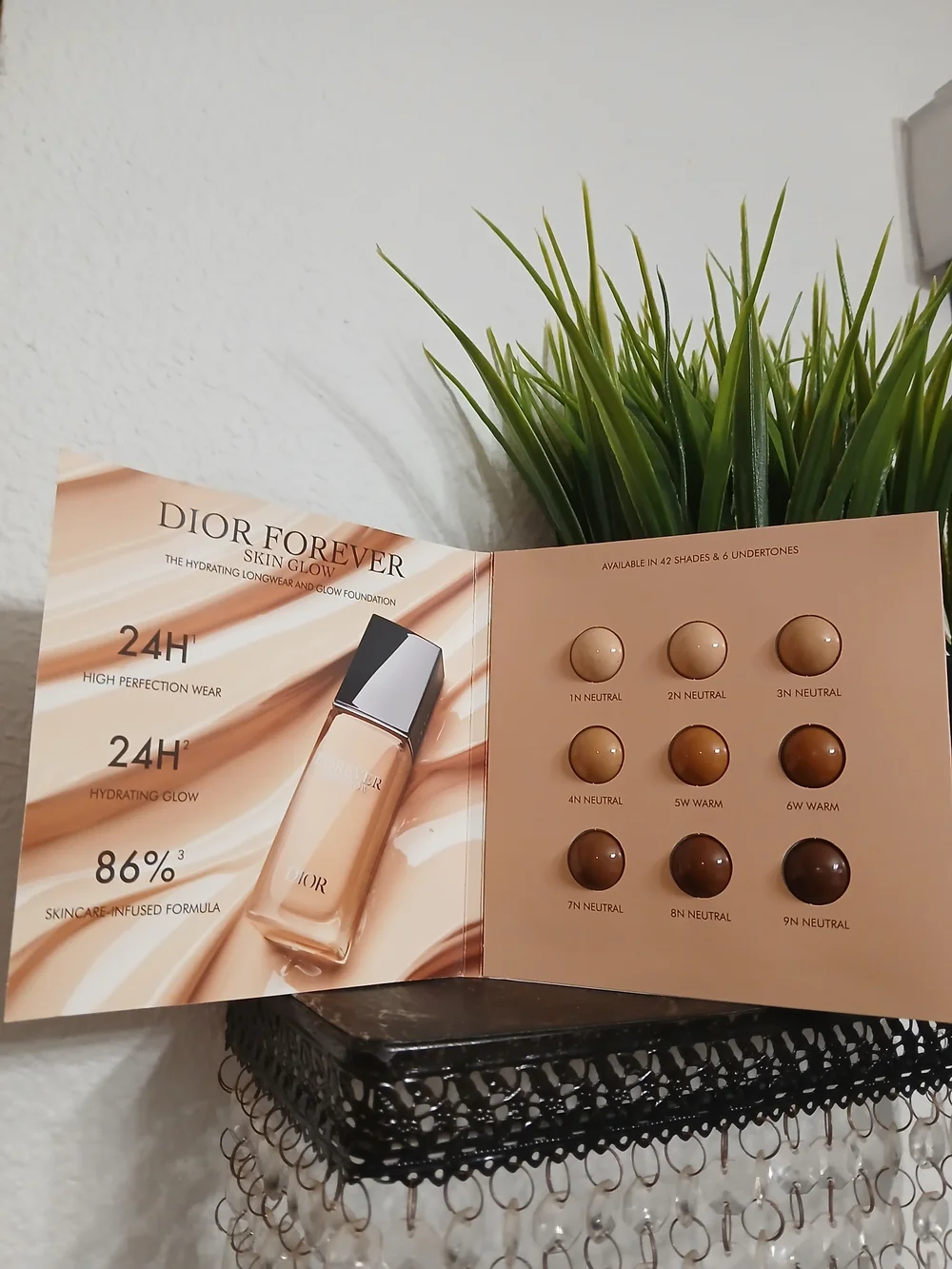 Dior Forever Skin Glow Foundation Sample Card - Neutral & Warm Beige Shades
